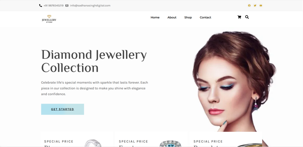 Elegant Jewellery Store Website Design